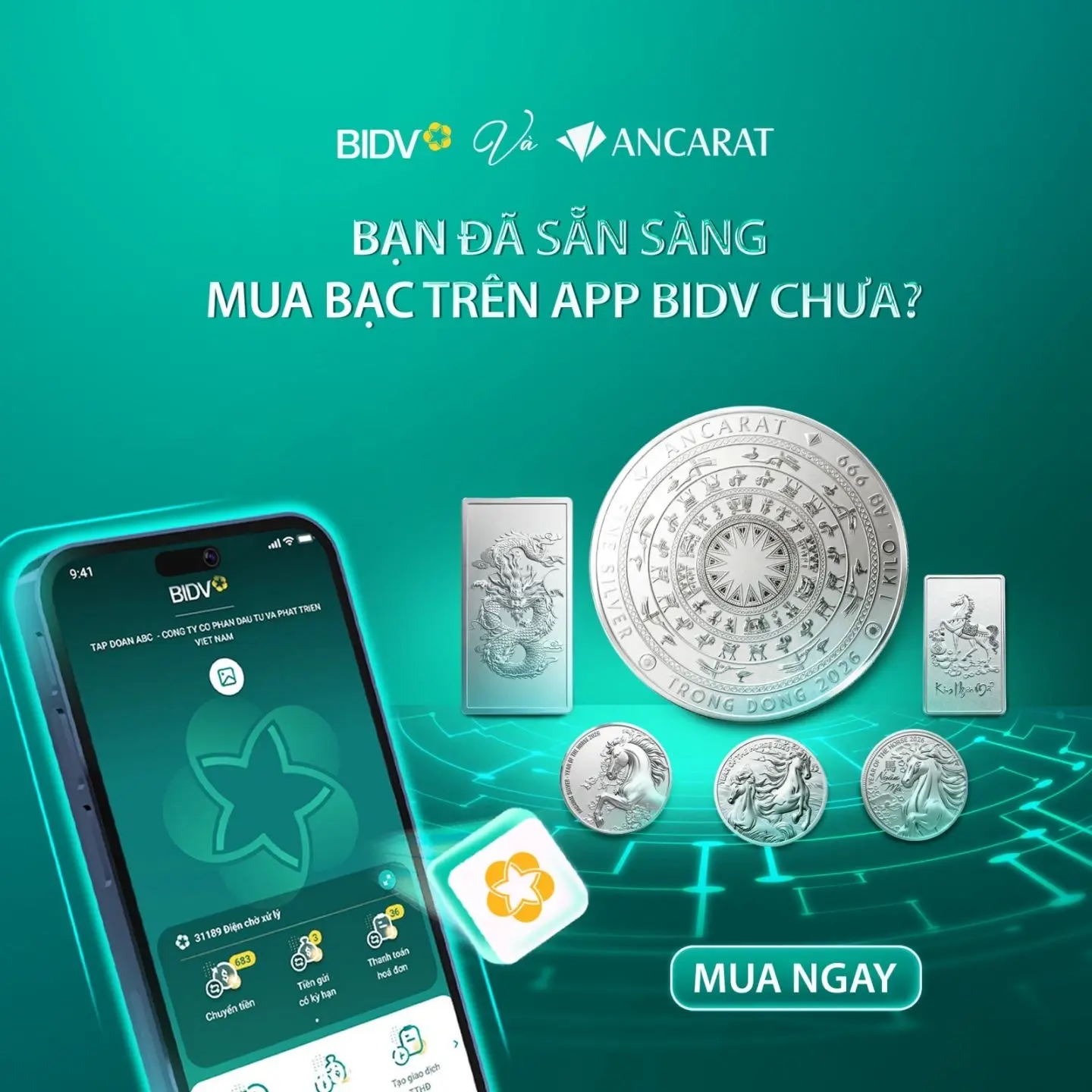 Thương hiệu Ancarat hợp tác chiến lược cùng BIDV Smartbanking Thương hiệu Ancarat hợp tác chiến lược cùng BIDV Smartbanking