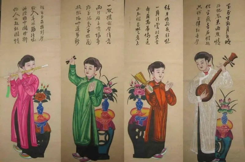 Quá trình chuyển thể từ tranh Hàng Trống trên giấy dó sang bạc miếng ancarat.