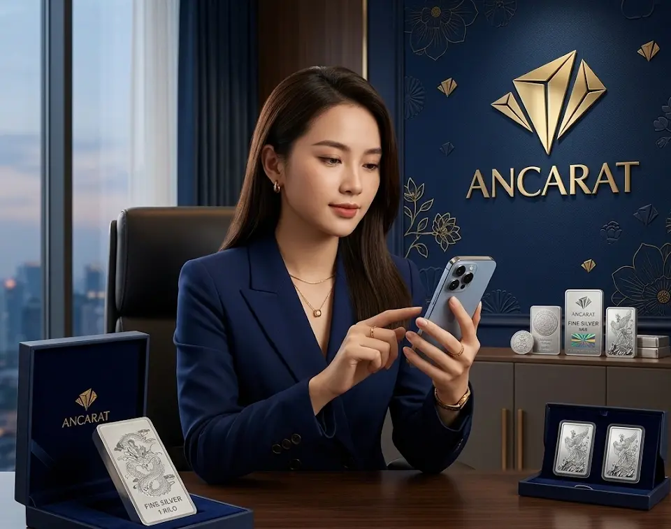 Sau khi chốt lệnh đầu tư bạc giao ngay, khách hàng có thể linh hoạt chọn nhận sản phẩm tại hệ thống 8 cửa hàng của Ancarat hoặc sử dụng dịch vụ giao hàng tận nơi an toàn. Sau khi chốt lệnh đầu tư bạc giao ngay, khách hàng có thể linh hoạt chọn nhận sản phẩm tại hệ thống 8 cửa hàng của Ancarat hoặc sử dụng dịch vụ giao hàng tận nơi an toàn.