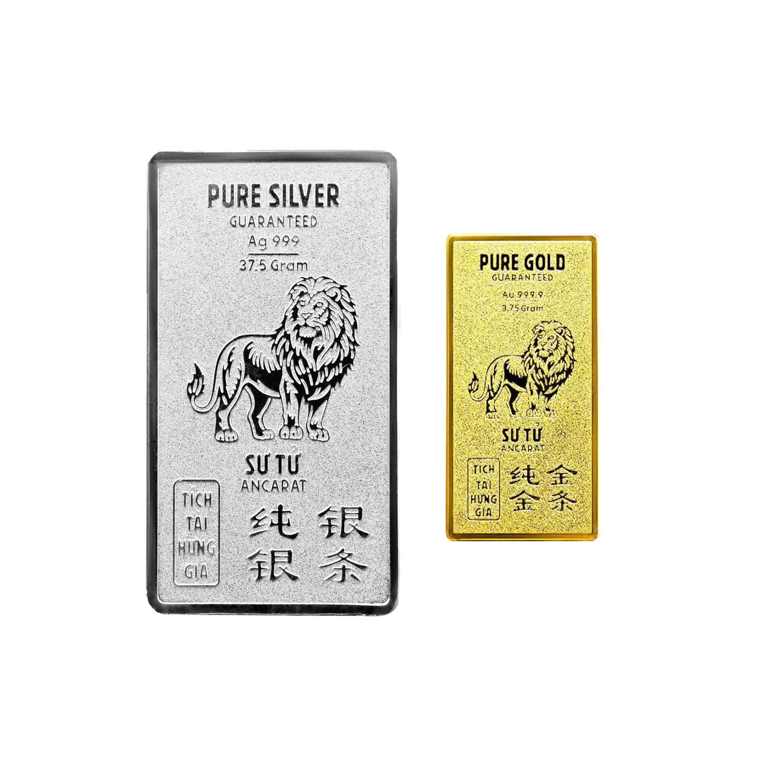 [GS.A5] Combo Vàng Bạc mỹ nghệ Bắc Sư Tử  